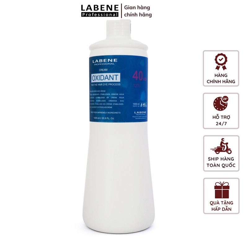 OXY TRỢ NHUỘM CHỐNG RÁT DA ĐẦU LABENE (Ý) 1000ML dành cho tóc tẩy nhuộm