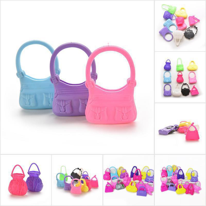 [HoMSI] Mix 10pcs Hand Bag Shoulderbag For Barbie Doll Accessory Style Random SUU