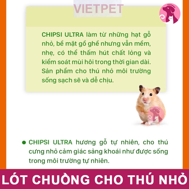 LÓT CHUỒNG CHO THÚ NHỎ CHIPSI ULTRA (NHẬP KHẨU ĐỨC)