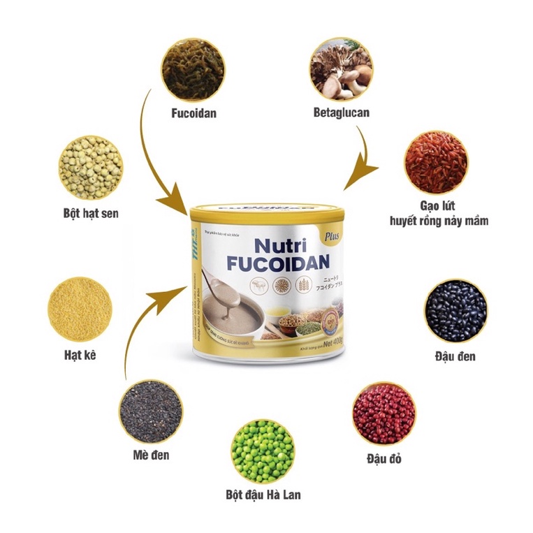 Nutri Fucoidan - Combo 5 hũ 500gr- 419k/ hũ - Thực dưỡng miễn dịch