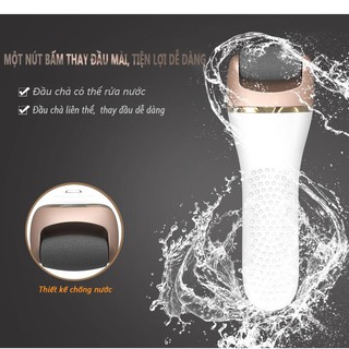 HM109G Máy chà gót chân đá cọ tẩy tế bào chết ở chân sạc USB tiện lợi nhỏ gọn dễ mang theo chống nước