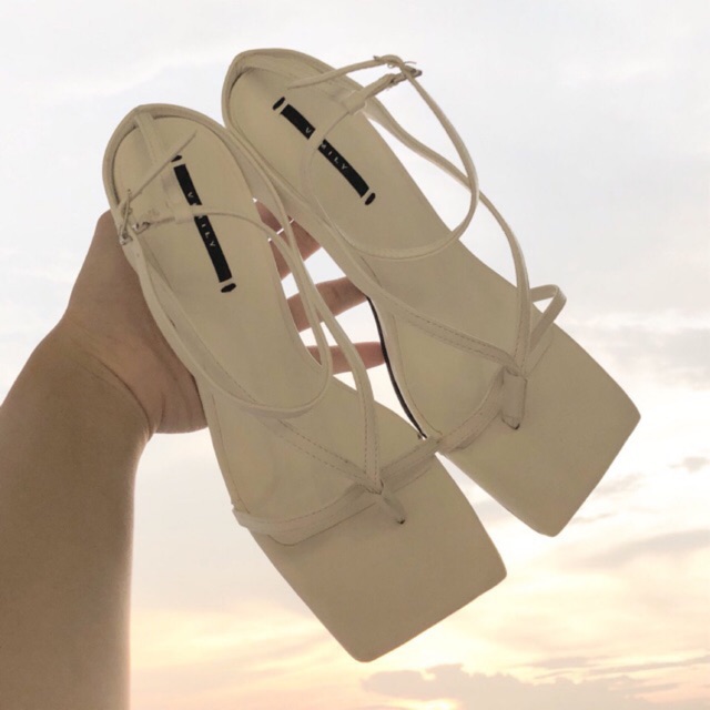 LAROSA - Giày Cao Gót Vimily 5cm mũi vuông quai mảnh - VNXK