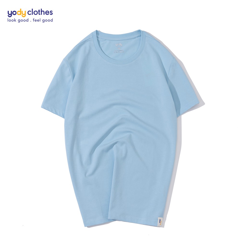 Áo thun trơn basic nam YODY cổ tròn cotton thoáng mát PPM4255 | BigBuy360 - bigbuy360.vn