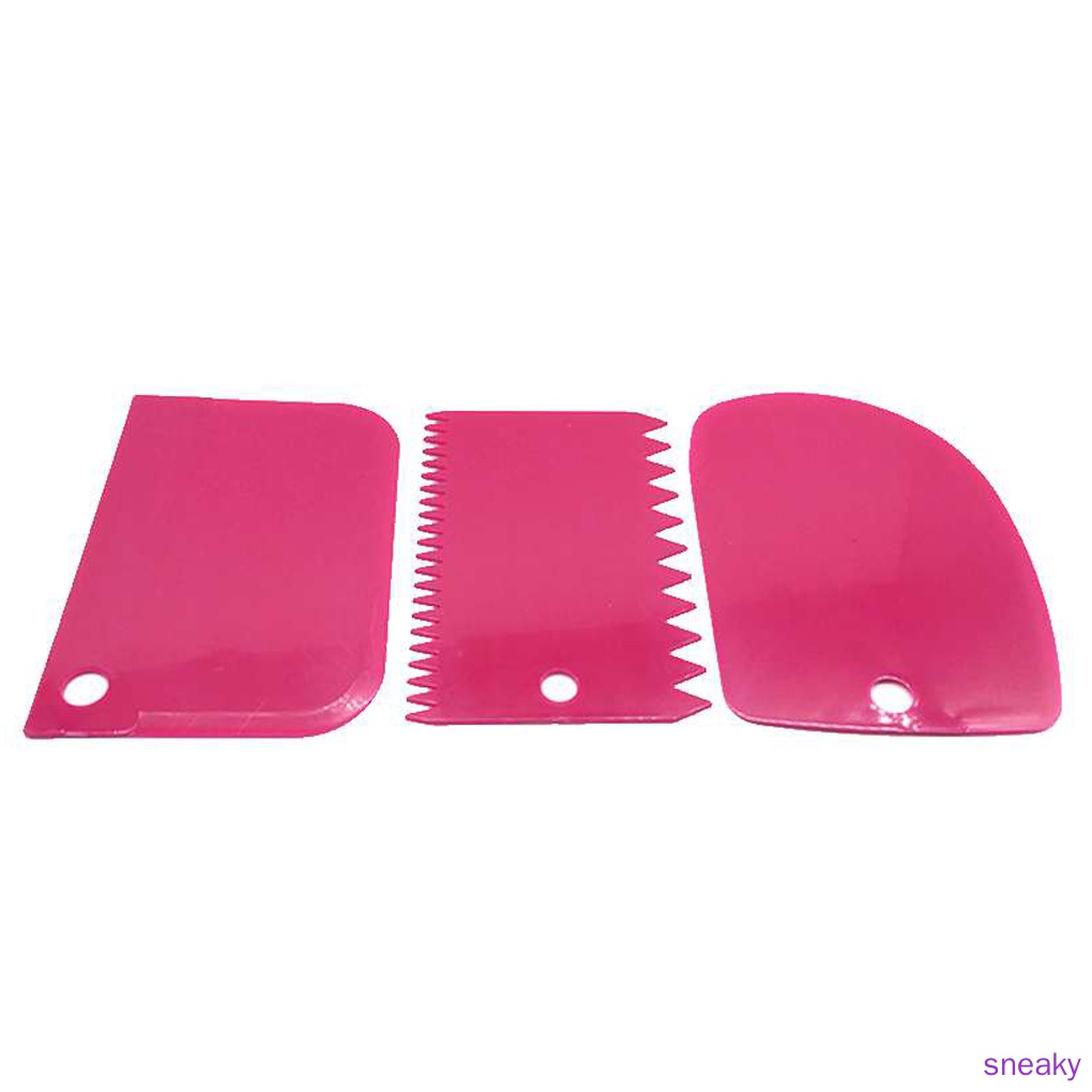 Set 3 Dụng Cụ Cạo Răng Bằng Nhựa Nhiều Màu Sắc Đa Năng Có Thể Tái Sử Dụng