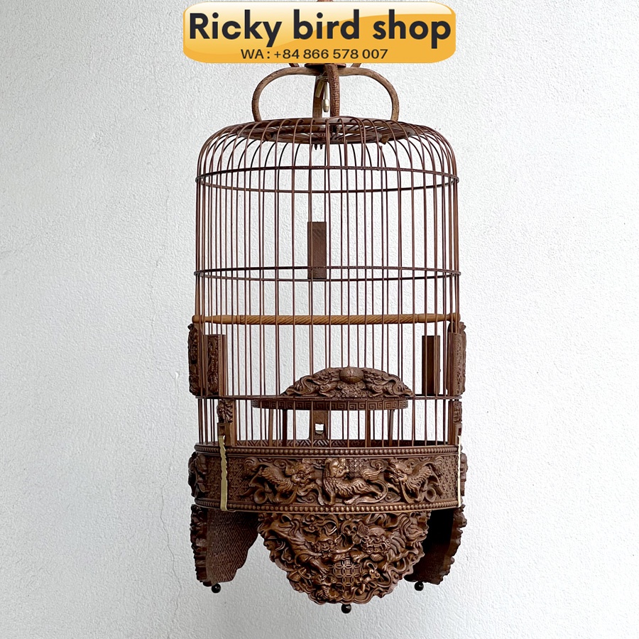 Lồng chim tre, Puteh bird cage - 3D Qillin design