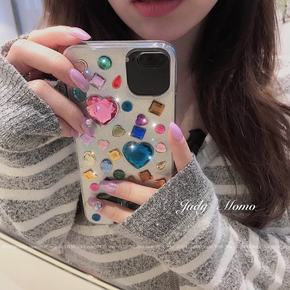 Ốp Điện Thoại tpu Mềm Đính Đá Lấp Lánh Cho iPhone14 13 12 11 Xsmax 8PLUS / XR / 7plus X / XS SE2