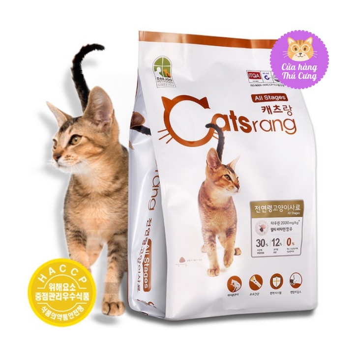 Thức Ăn Hạt Cho Mèo CATSRANG, Cats On Cho Mèo Mọi Lứa Tuổi Hàn Quốc - Túi 5kg