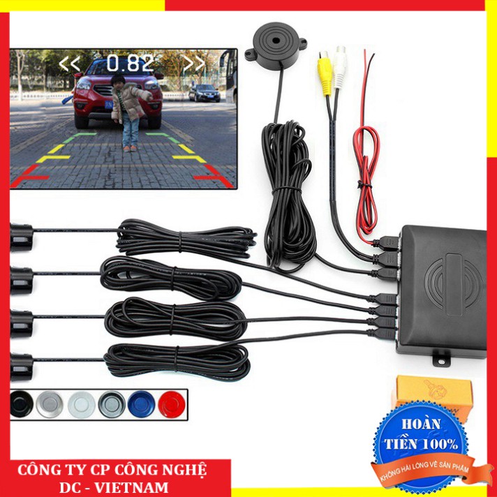 Sản phẩm  Cảm biến lùi kết hợp đo khoảng cách, gắn tích hợp trên màn hình có sẵn của ô tô ..