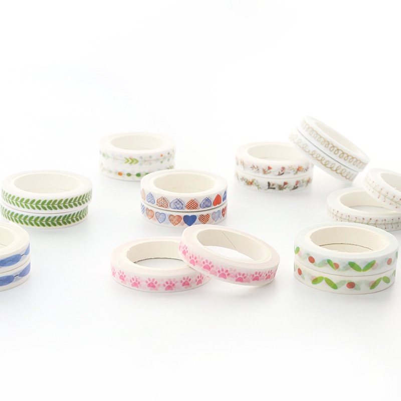 Washi Tape Băng Dính Giấy Dán Nhiều Họa Tiết Cute