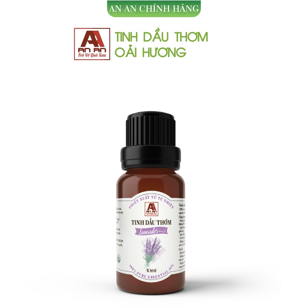 Tinh dầu Oải Hương AN AN thơm phòng, đuổi muỗi 10ml / Tinh dầu thiên nhiên nguyên chất nhập khẩu Ấn Độ/ Đạt GMP - USDA