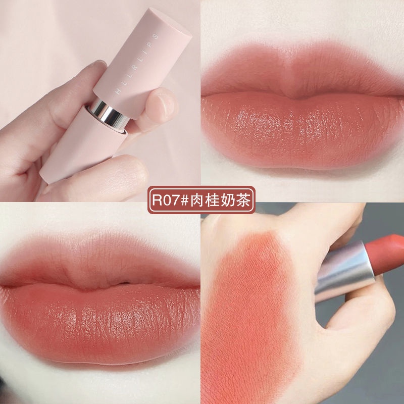 Son Môi Màu Nhung Lì Chống Thấm Nước Vỏ Màu Hồng