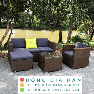 [HÀNG ĐẸP] Sofa mây nhựa Hồng Gia Hân SM342