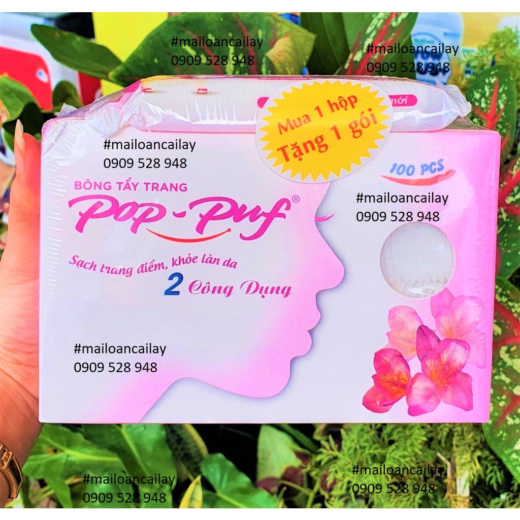 Bông tẩy trang POP-PUF 100 miếng