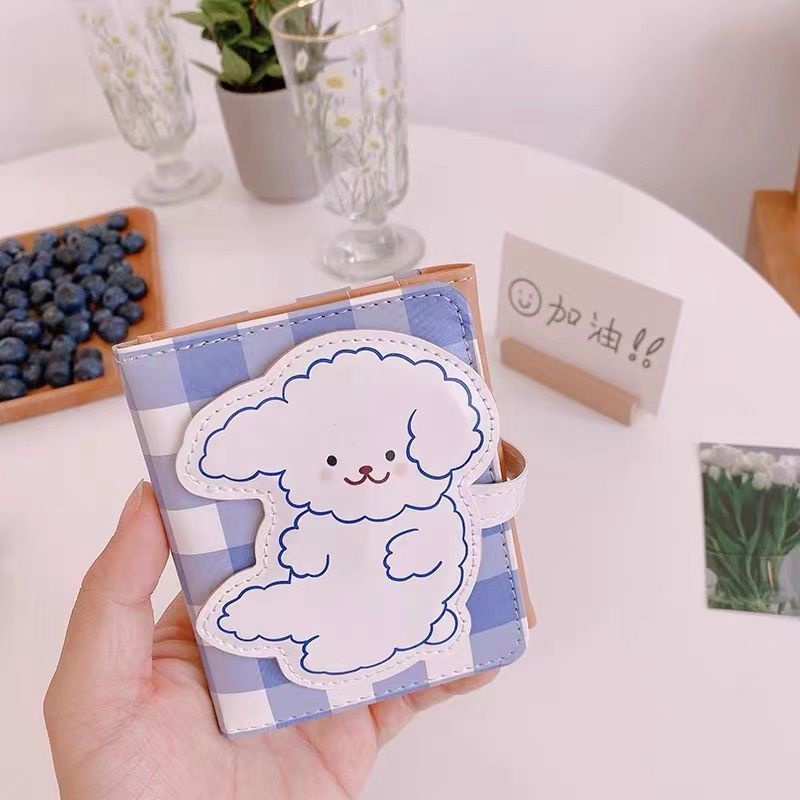 Ví Ngắn Đựng Thẻ Nhiều Ngăn Họa Tiết Thỏ Dễ Thương Dành Cho Nữ