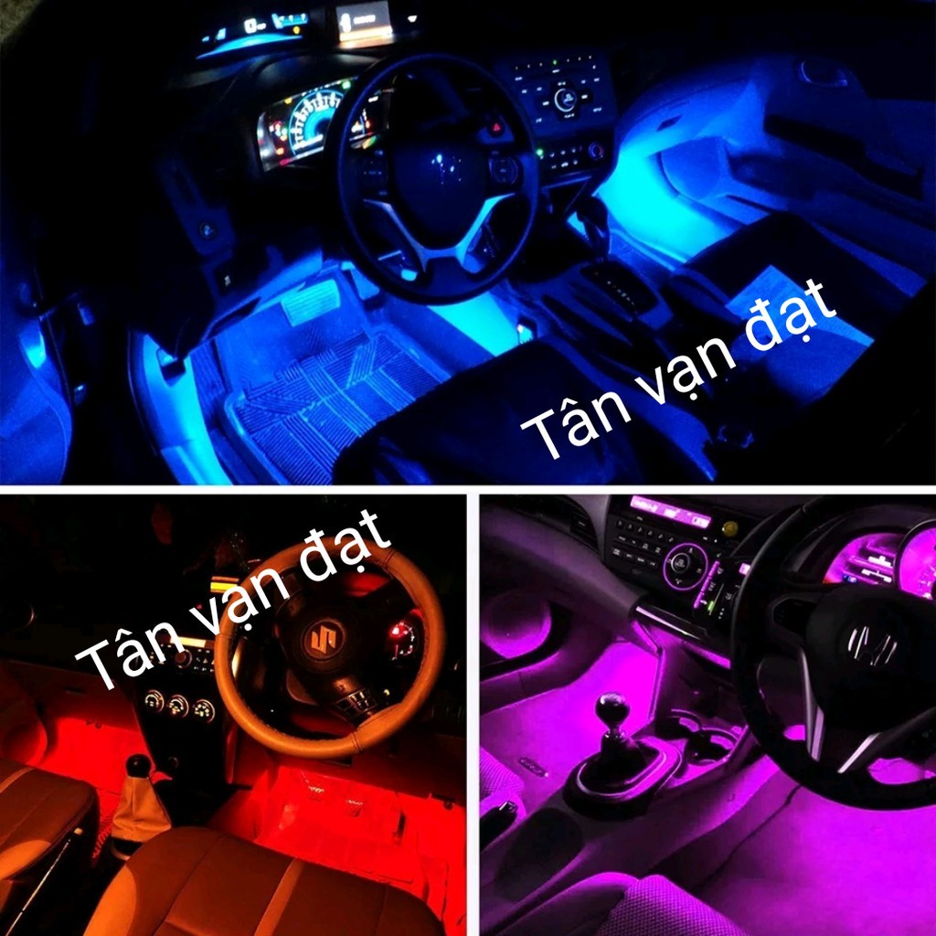 Đèn led đổi màu đèn trang trí đổi màu nội thất dùng trong nhà sau TiVi hoặc xe Ôtô 4 thanh 48 led