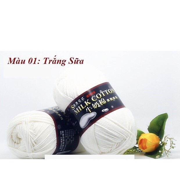 Len MILK Cotton Loại 1 125g- Bảng Màu 2