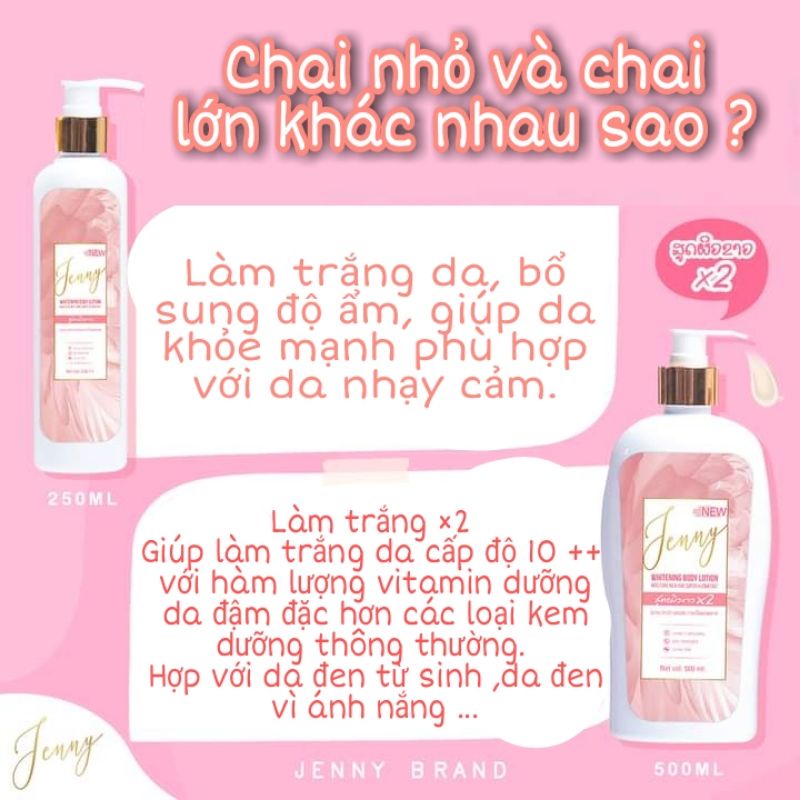 "Hàng chính hãng " Jenny Whitening lotion kem dưỡng trắng da Lào 🇱🇦 .