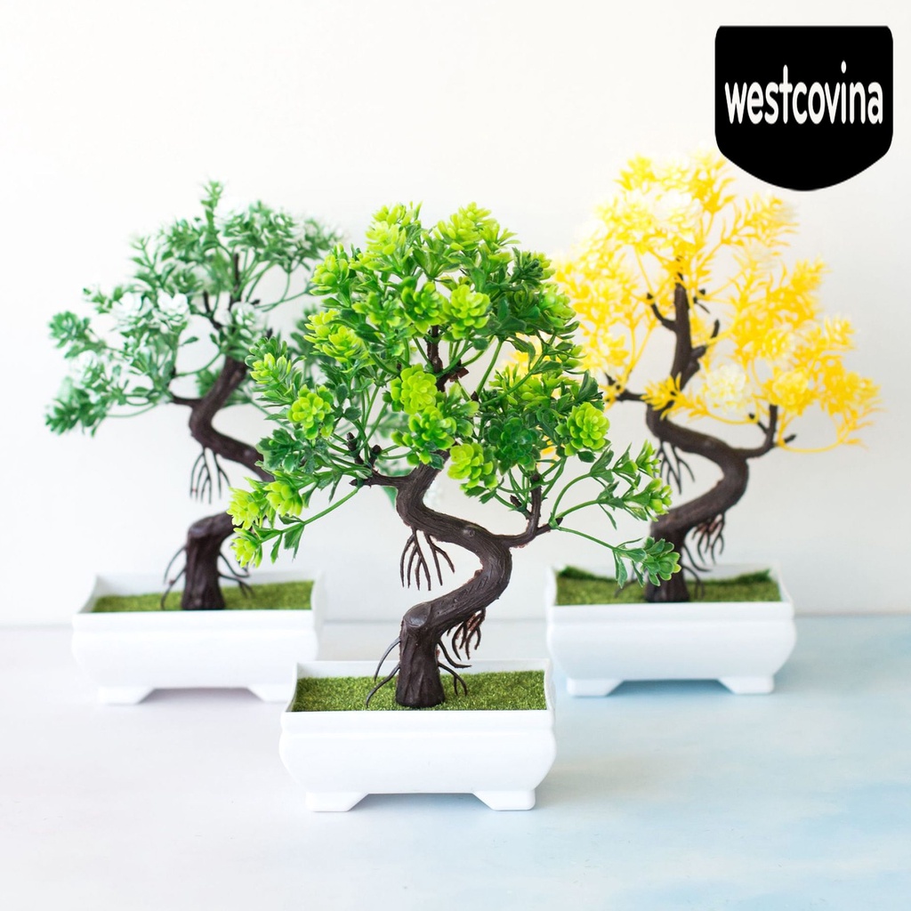[Hot]☀ Chậu Hoa Bonsai Giả Màu Sắc Tươi Sáng
