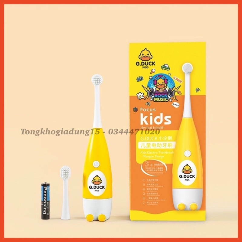 Bàn Chải Đánh Răng Điện Cao Cấp, Bàn Chải Vịt Vàng Siêu Dễ Thương Cho Bé