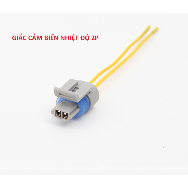 Giắc cảm biến nhiệt độ 2 lỗ, 2 gờ, màu xám