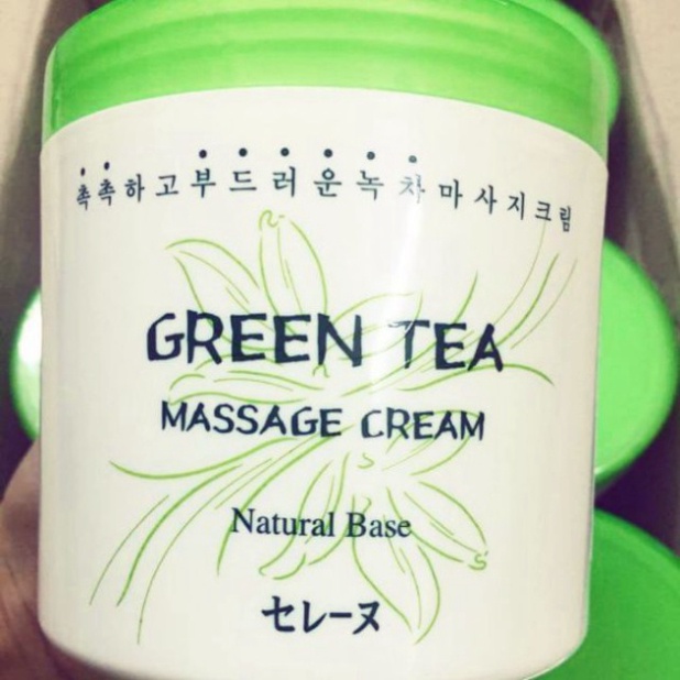 Kem massage trà xanh hàn quốc mùi thơm dịu nhẹ trơn tay