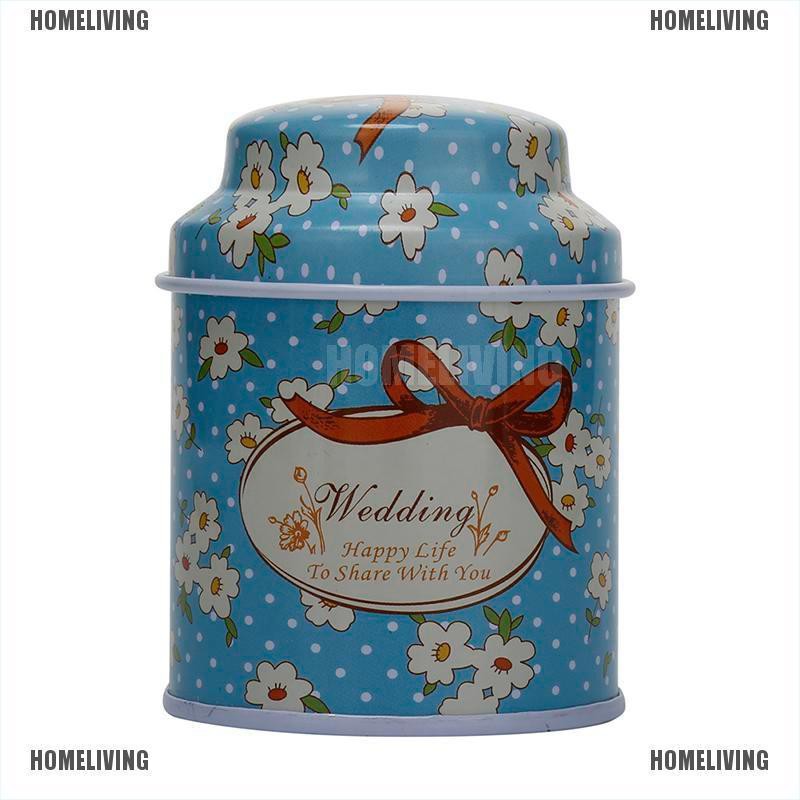 Hộp Thiếc Đựng Trà / Cà Phê / Kẹo / Đường Họa Tiết Hoa