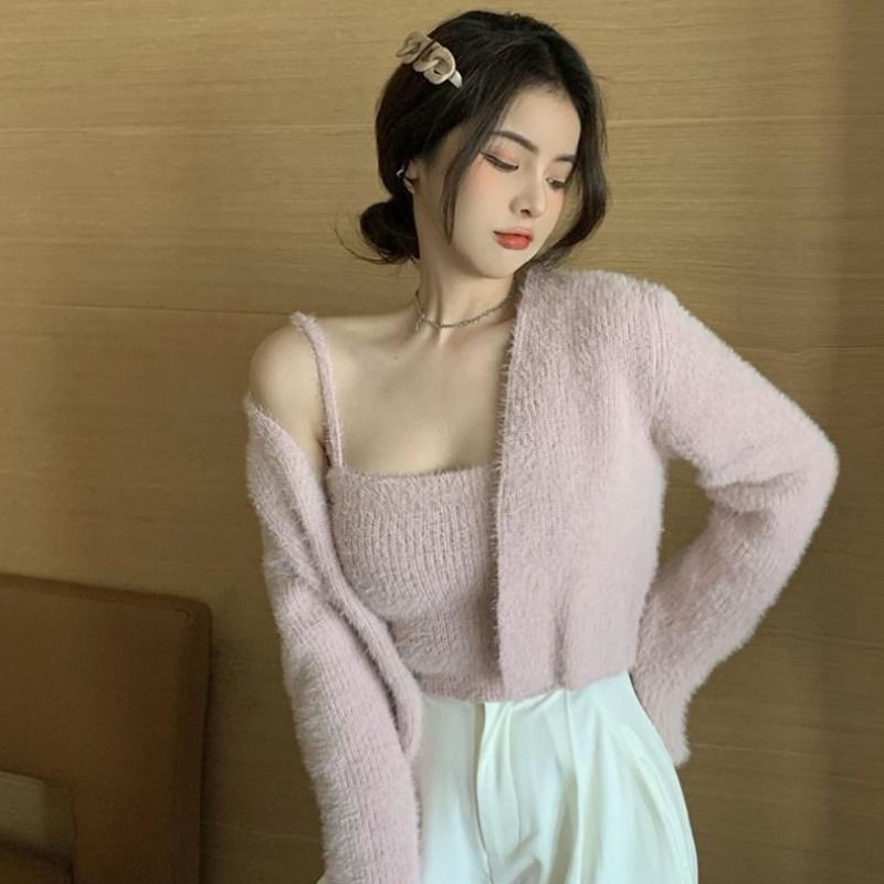 Áo Khoác cardigan Dệt Kim Mềm Mại Thời Trang Cho Nữ