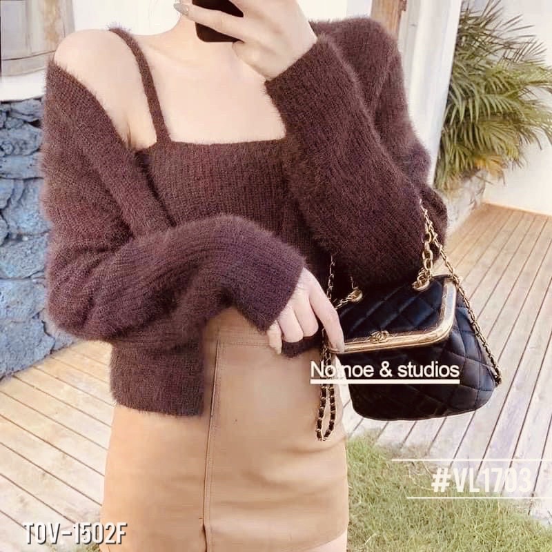 💋FREESiZE💋Sét Áo hai dây kèm áo khoác ngoài chất đẹp .KÈM ẢNH THẬT