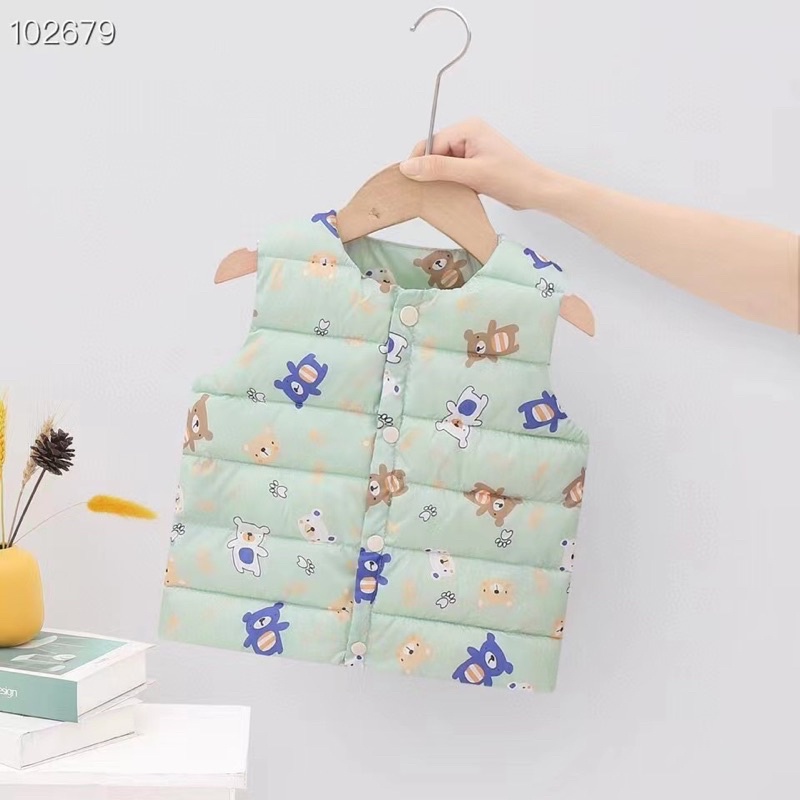 Áo phao gile siêu nhẹ cho bé tai bé gái (8-22kg)