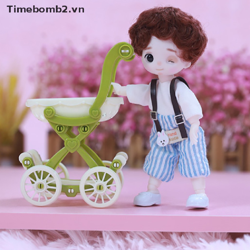 Đồ chơi xe đẩy hàng siêu thị mini để trang trí nhà búp bê dành cho trẻ em