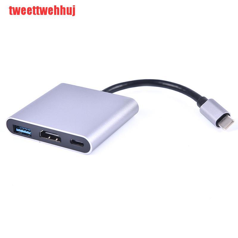 Cáp Chuyển Đổi 3 Trong 1 Type C Usb 3.1 Sang Usb-C 3.0 Hdmi Cho Android Macbook Samsung