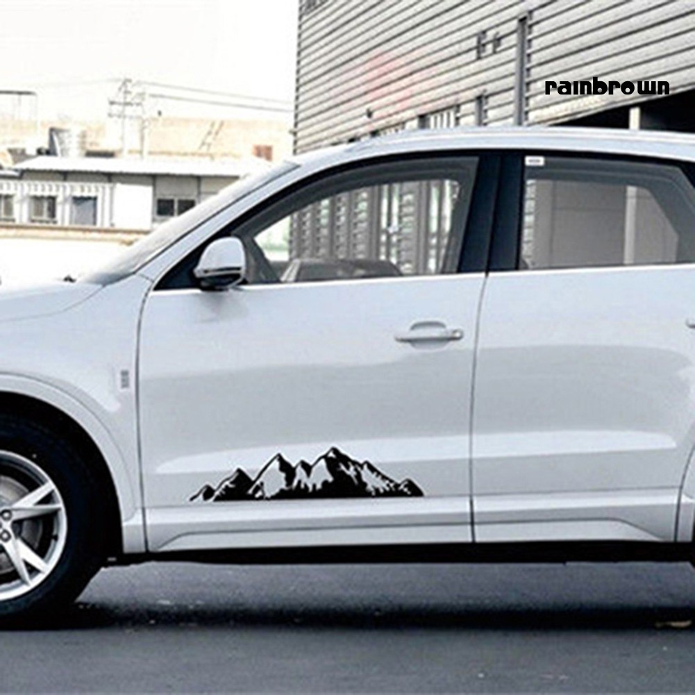 Set đề can PVC dán hai bên cửa xe hơi xe tải trang trí tạo kiểu hình ngọn núi
