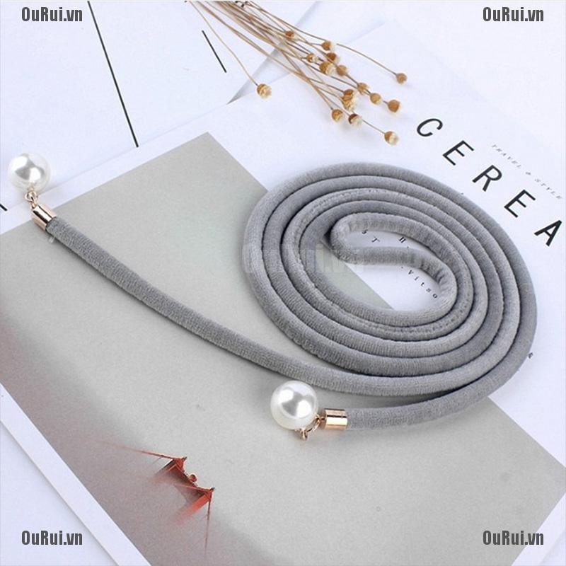 Thắt Lưng Dây Tua Rua Thắt Nút Đính Ngọc Trai Phong Cách Vintage