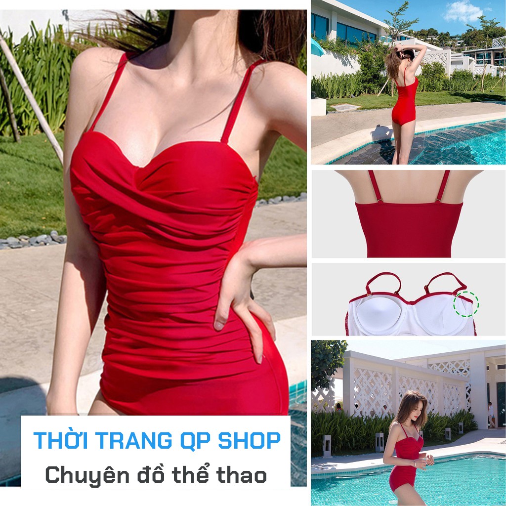 Bikini monokini liền thân đồ bơi nữ 1 mảnh gọng xoắn nâng ngực Gọng B Secxy cho người ngực nhỏ may giấu bụng  LM013