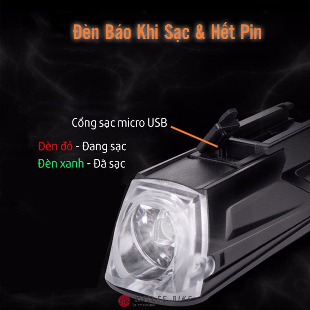 Đèn Xe Đạp Đèn Led Gắn Trước Xe Đạp Siêu Sáng Chiếu Rộng 150 Lumens Pin 700 Mah 4 Chế Độ Sáng Sạc Điện Usb Chống Nước