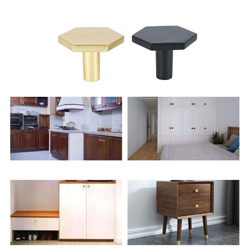 Tay Nắm Cửa Tủ Hình Lục Giác Bằng Nhựa Eva Chống Mòn