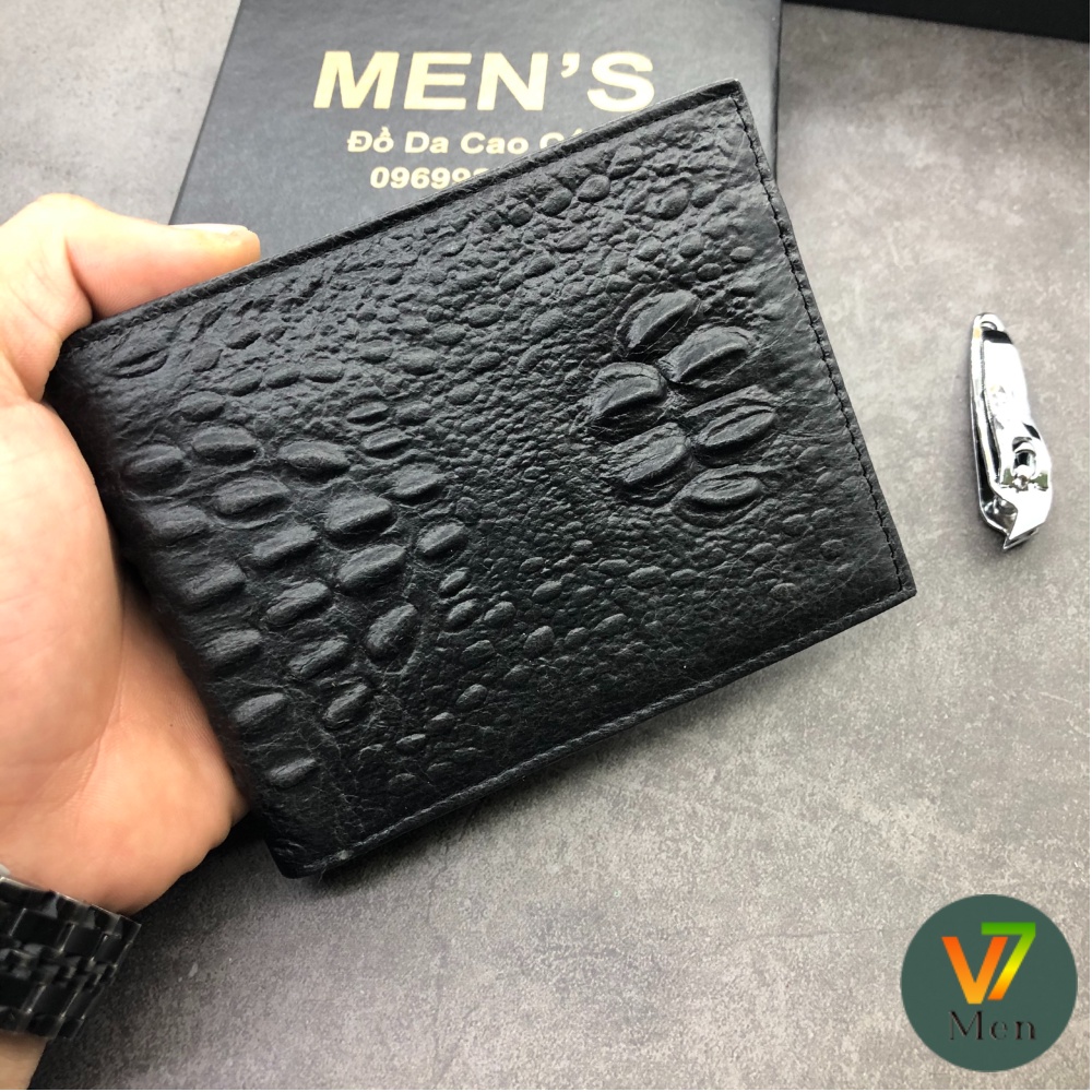 Ví Nam Da Bò Thật 100% Đốt Không Cháy,Bóp Nam BH 12 tháng