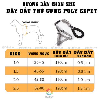 Dây dắt chó - Yếm cho chó mèo DD02 EzPet