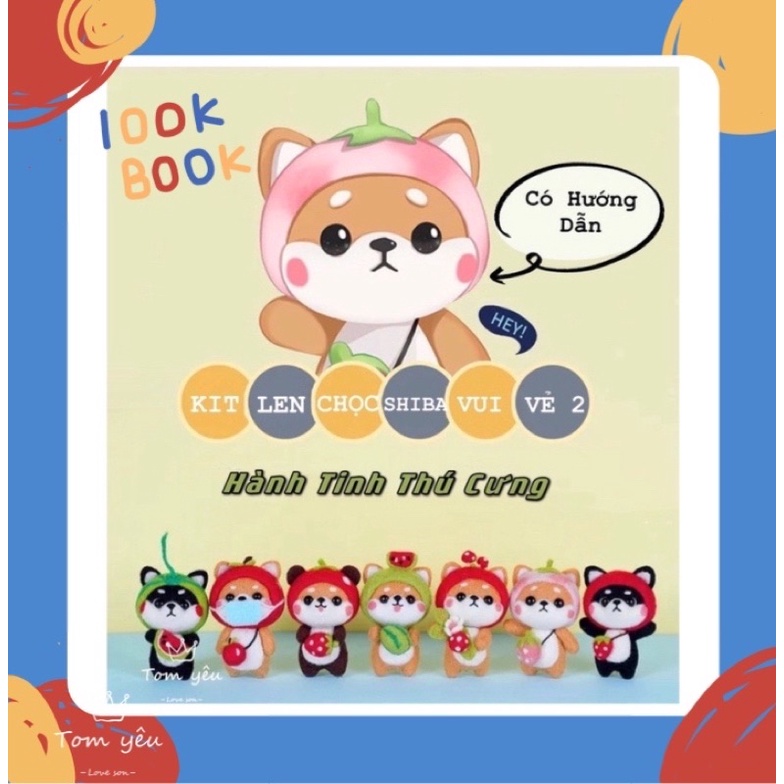 SHIBA VUI VẺ 2 + Quà tặng - Len chọc có hướng dẫn