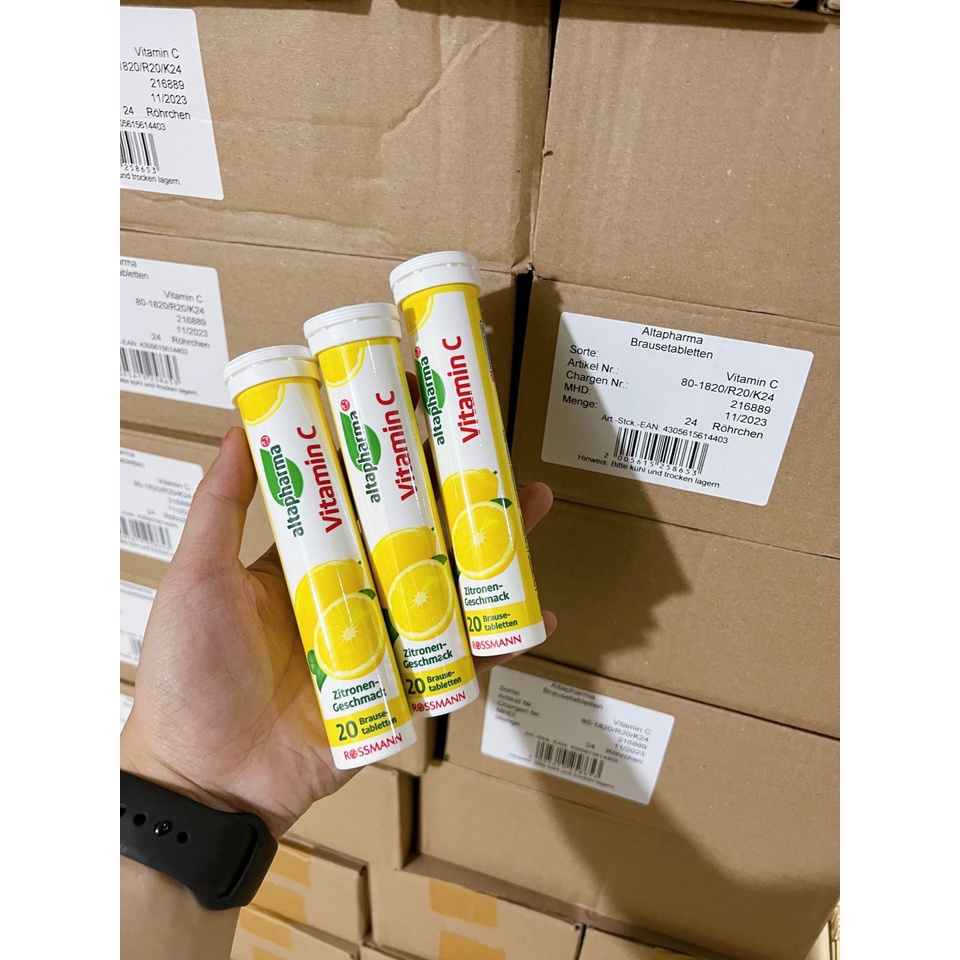 Viên Sủi Altapharma Mivolis Vitamin C B12 Hỗ Trợ Tăng Cường Hệ Miễn Dịch Nhập Khẩu Đức Chính Hãng