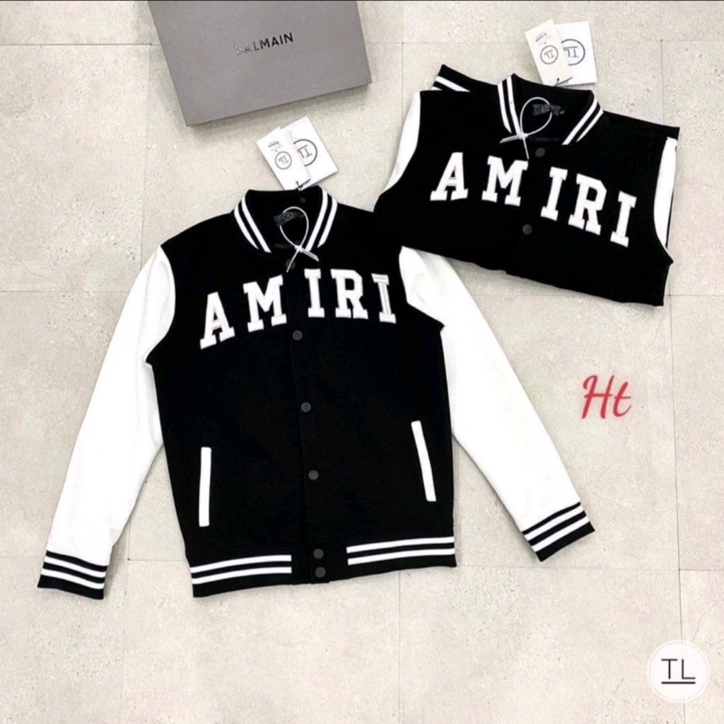 Áo Bomber Nỉ AMIRI ❤ Áo Bomber Varsity Bóng Chày Nam Nữ