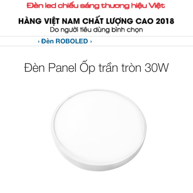 Đèn ốp trần tròn 30W Roboled-Vinaled 30 PL-R30M(ánh sáng Trắng, vàng, trắng ấm)