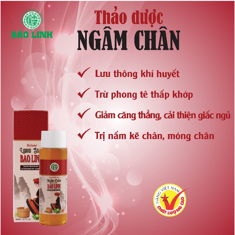 Dung Dịch Thảo Dược Ngâm Chân Bảo Linh 200ml và 70ml