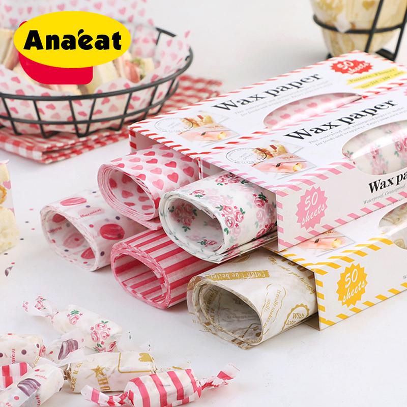 Set 50 giấy gói thực phẩm chống thấm dầu an toàn tiện dụng