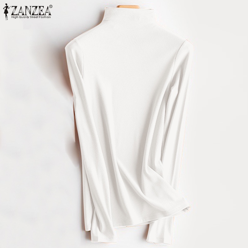 Zanzea Áo Thun Nữ Tay Dài Cổ Lọ Phong Cách Hàn Quốc