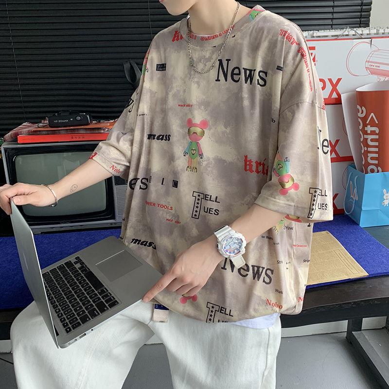 Áo Thun Nam Tay Ngắn Phong Cách Hip Hop Đường Phố Mới