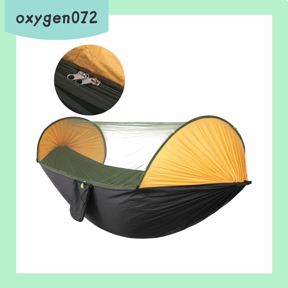 Oxygen072 Lều Võng Lưới Chống Muỗi Tự Động Tiện Lợi Võng Lưới Du Lịch Dã Ngoại, Lưới Võng Xếp Đơn Cao Cấp