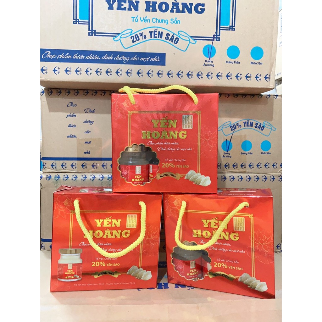 [Mã 267FMCGSALE giảm 8% đơn 500K] Hộp yến sào Hoàng 20% yến 6 lọ x 70ml | BigBuy360 - bigbuy360.vn