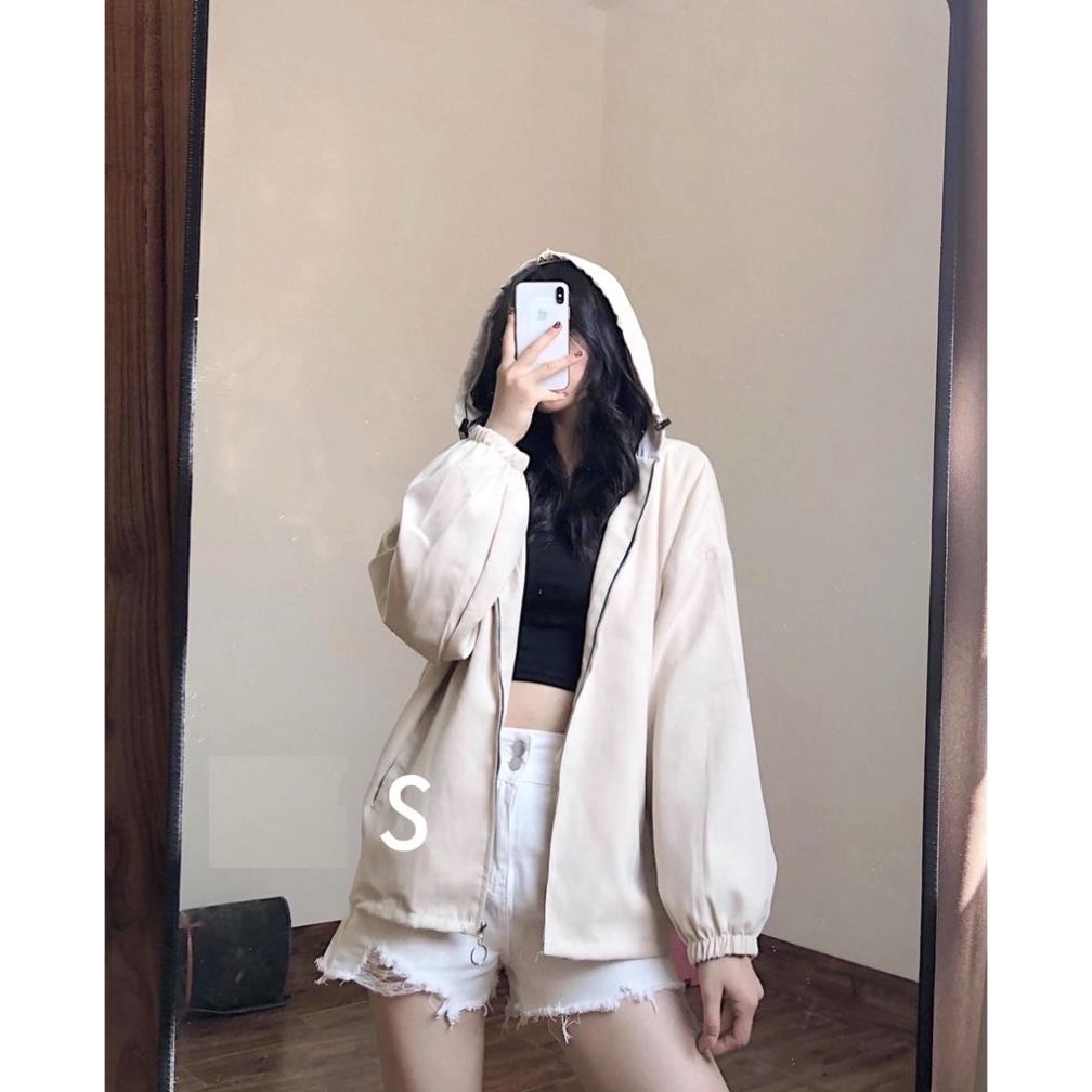 SALE Áo Khoác Nỉ Khóa Zip Tròn Icon Bò - Áo jacket khoác ngoài có mũ, thiết kế form rộng dáng suông, kiểu dáng trẻ trung