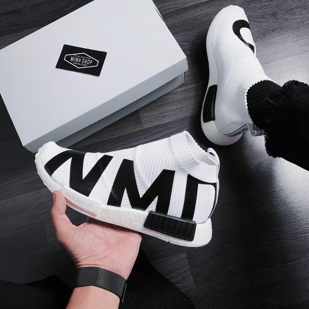 Giày Adidas_NMD CS1 Primeknit White/Black - 5555